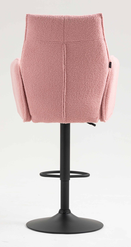 HR280W Scaun Roz Pudra Boucle cu Bază Neagră