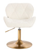 HR111N Scaun Crem Boucle cu Bază Aurie