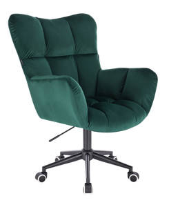 HR650K Verde Catifea Scaun cu Bază Neagră