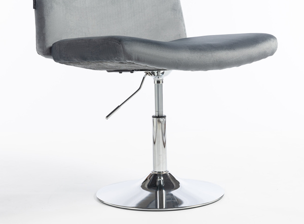HR150N Scaun Grafit din Catifea cu Bază Cromata