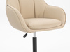 HR2055N Scaun Crem din Piele Ecologica cu Bază Neagră