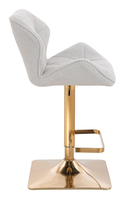 HR111KW Scaun Gri Boucle cu Bază Aurie