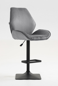 HR350KW Scaun Grafit din Catifea Bază Neagră