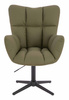 HR650CROSS Scaun Khaki Piele Ecologica Premium Soft cu Bază Neagră