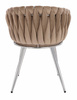 HR750 Scaun cu picioare Cromata Latte din Catifea