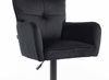 HR250KW Scaun Catifea Neagră Bază Neagră
