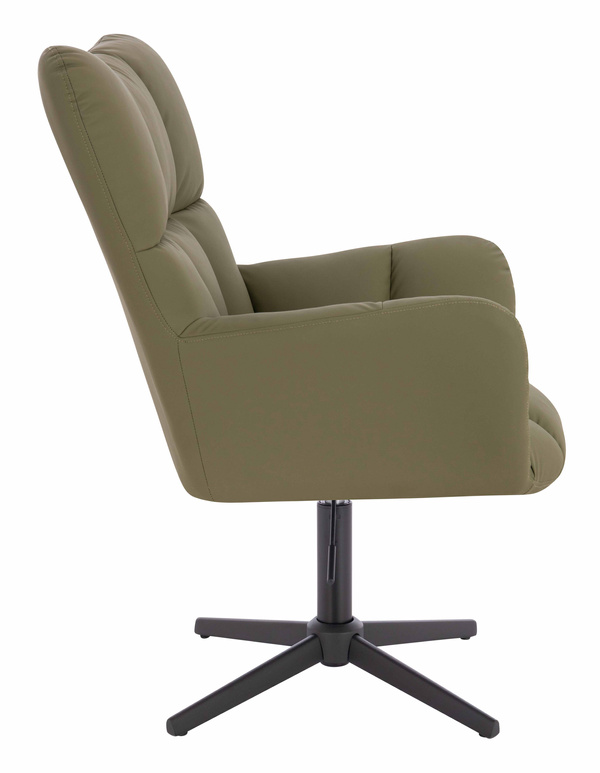 HR650CROSS Scaun Khaki Piele Ecologica Premium Soft cu Bază Neagră