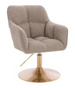 HR550N Scaun Latte Boucle cu Bază Aurie