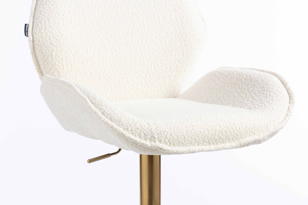 HR350W Scaun Boucle din Catifea Bază Aurie