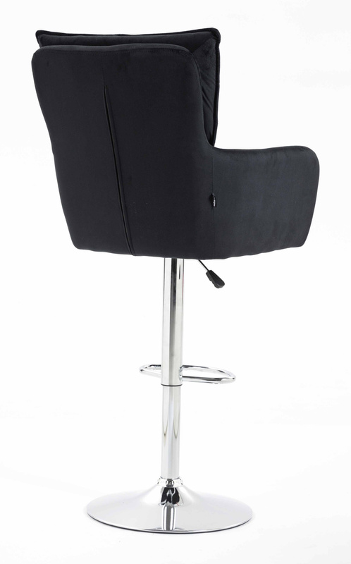HR250W Scaun Catifea Neagră Bază Cromata