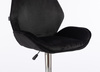 HR350W Scaun Neagră din Catifea Bază Cromata
