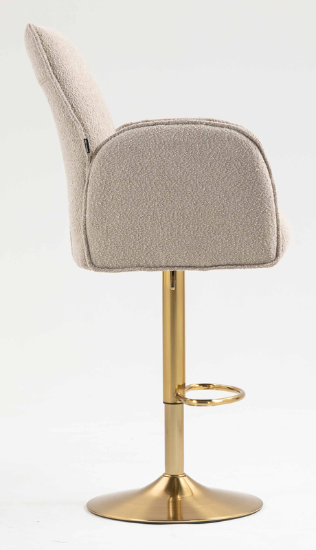 HR280W Scaun Latte Boucle cu Bază Aurie