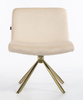 HR150 BAZĂ STEA Scaun Crem din Catifea cu Bază Aurie