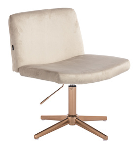 HR150CROSS Scaun Latte din Catifea cu Bază Aurie