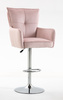 HR250W Scaun Catifea Roz Pudra Bază Cromata