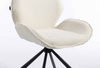 HR350 BAZĂ STEA Scaun Crem din Boucle Bază Neagră