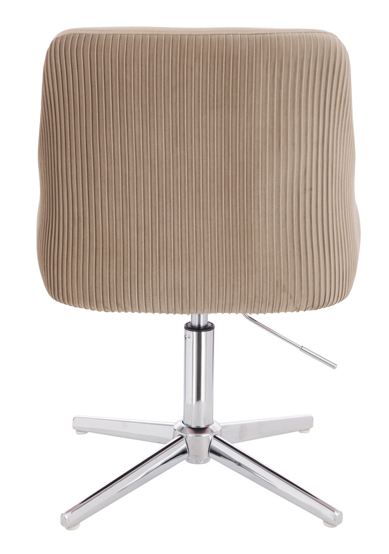 HR920CROSS Scaun Latte din Catifea cu Bază Cromata