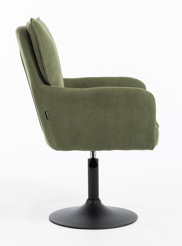 HR250N Scaun Zsályazöld Prémium Kordbársony Bază Neagră