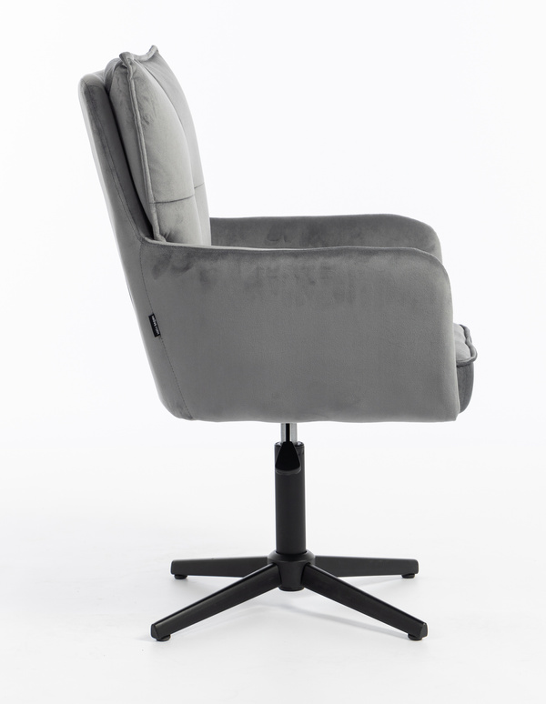 HR250CROSS Scaun Catifea Grafit Bază Neagră