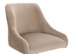 HR920K Scaun Latte din Catifea cu Bază Cromata