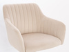 HR190CROSS Scaun Crem din Catifea cu Bază Cromata