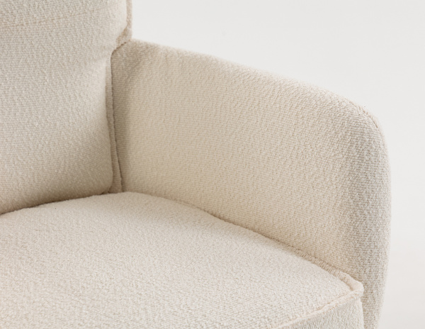 HR250CROSS Scaun Crem Boucle Bază Aurie