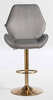 HR350W Scaun Gray din Catifea Bază Aurie