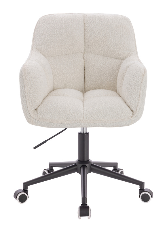 HR550K Scaun Crem Boucle cu Bază Neagră
