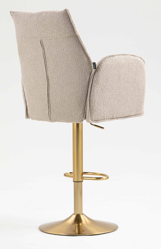 HR280W Scaun Latte Boucle cu Bază Aurie