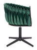 HR750CROSS Scaun Verde din Catifea cu Bază Neagră
