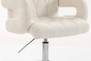 HR8404K Scaun Crem Boucle cu Bază Cromata