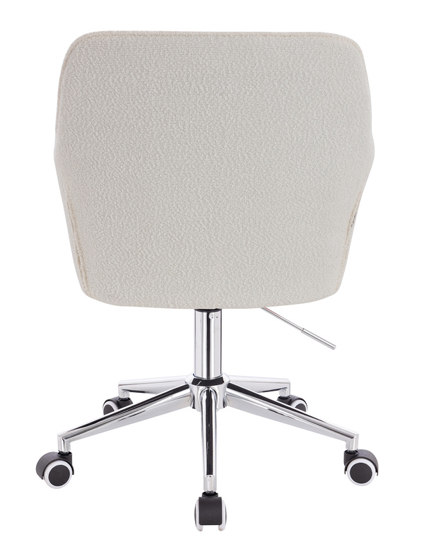 HR550K Scaun Crem Boucle cu Bază Cromata
