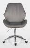 HR350K Scaun Gray din Catifea Bază Cromata