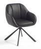 HR2055 BAZĂ STEA Scaun Neagră din Piele Ecologica cu Bază Neagră
