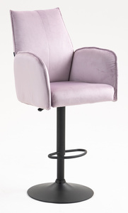 HR280W Scaun Mov din Catifea cu Bază Neagră
