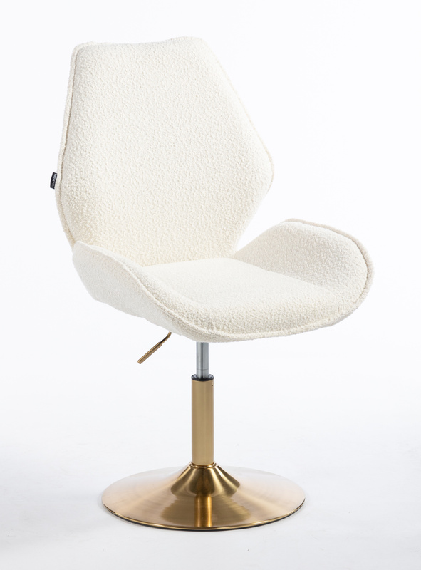 HR350N Scaun Boucle din Catifea Bază Aurie