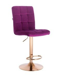 HR7009W Scaun Catifea Fucsia cu Bază Aurie