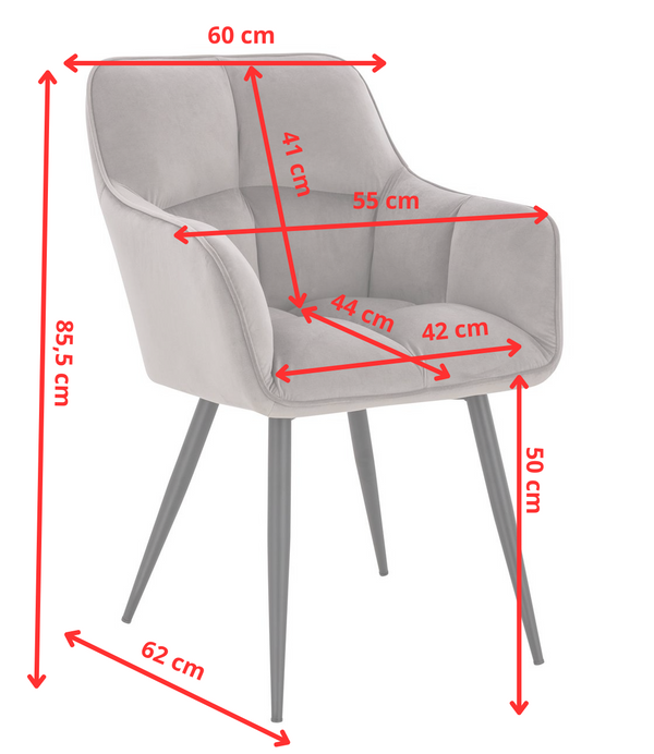 HR550 Scaun Latte Catifea cu Bază Aurie