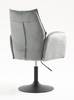 HR280N Scaun Gray din Catifea cu Bază Neagră