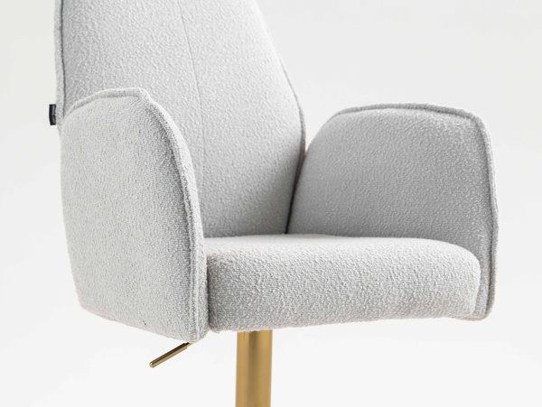 HR280KW Scaun Gri Boucle cu Bază Aurie