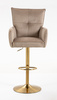 HR250W Scaun Catifea Latte Bază Aurie