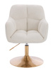HR550N Scaun Crem Boucle cu Bază Aurie