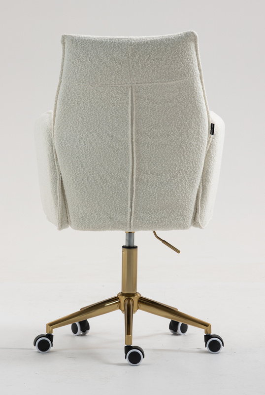 HR280K Scaun Crem Boucle cu Bază Aurie