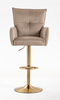 HR250W Scaun Catifea Latte Bază Aurie