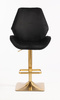 HR350KW Scaun Neagră din Catifea Bază Aurie