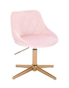 HR1054CROSS Scaun Roz Catifea cu Bază Aurie
