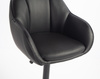 HR2055KW Scaun Neagră din Piele Ecologica cu Bază Neagră