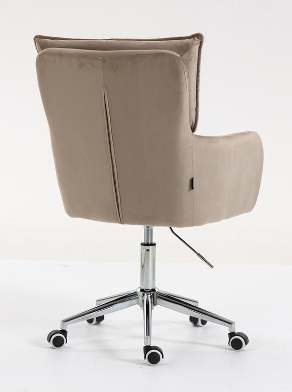 HR250K Scaun Catifea Latte Bază Cromata