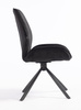 HR350 BAZĂ STEA Scaun Neagră din Catifea Bază Neagră