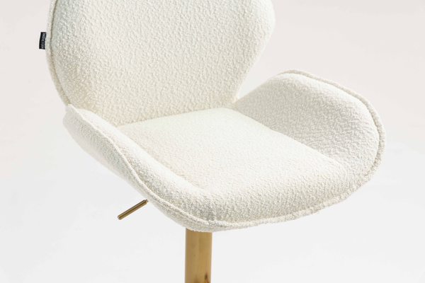 HR350KW Scaun Boucle din Catifea Bază Aurie